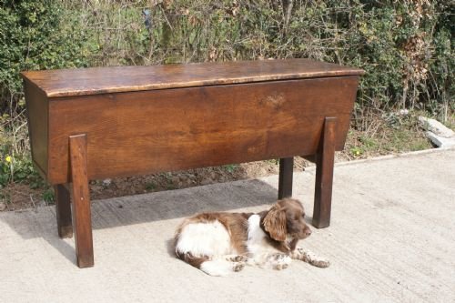 large french 19th century oak coffer dough bin