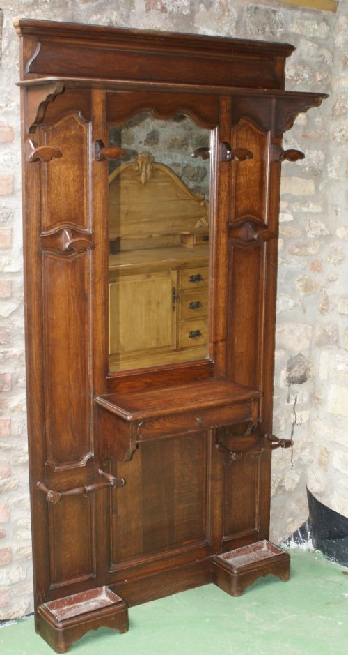 super french oak hall stand coat umbrella stand