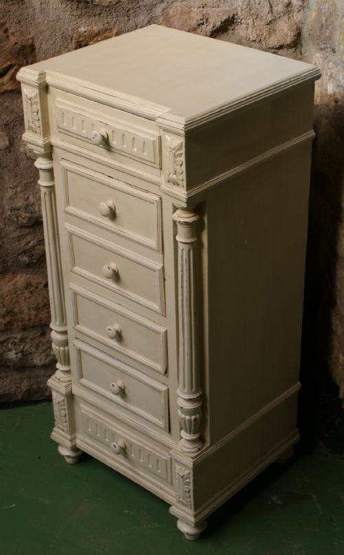 french shabby chic painted bedside cabinet