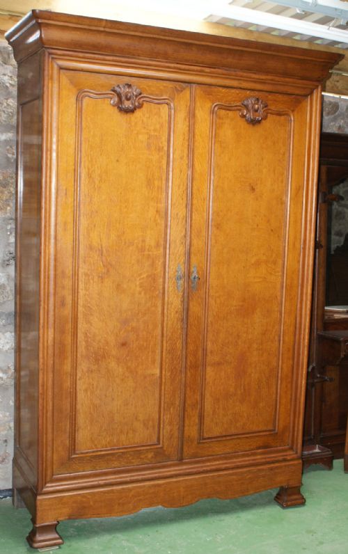 french solid oak louis philippe armoire wardrobe