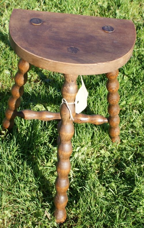 french ash triple leg milking stool