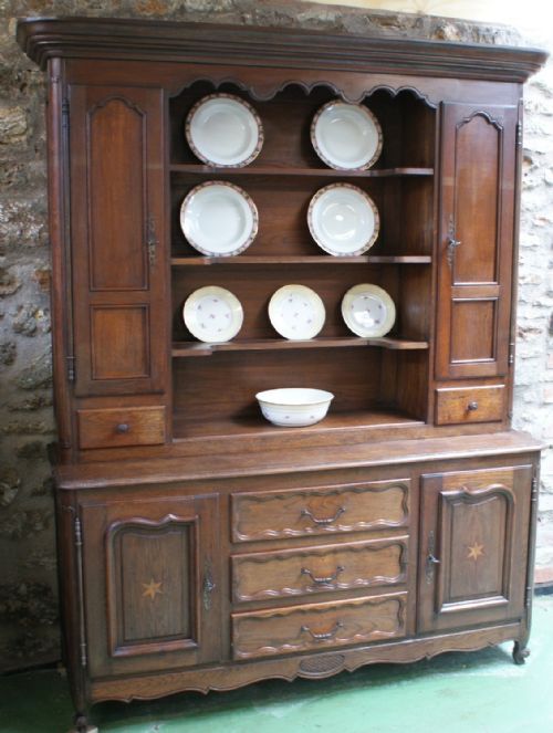 stunning french solid oak 2 piece buffet dresser