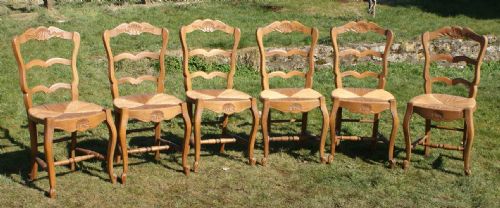a set of 6 super louis style rush seat dining chairs