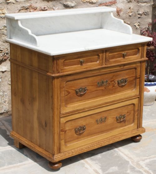 fantastic antique stripped pine chest of 4 drawers