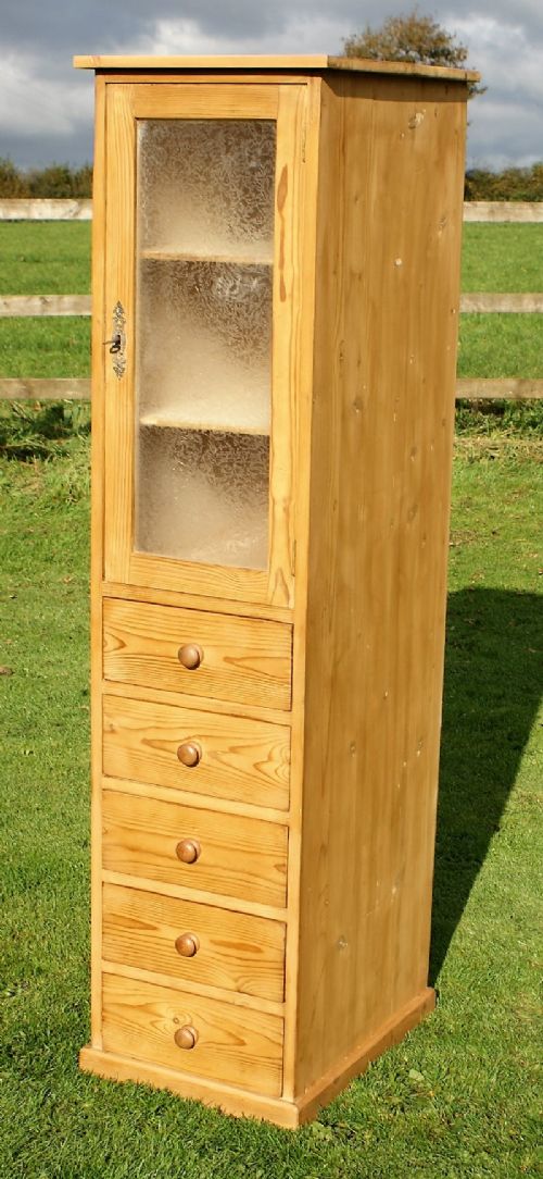 i fine antique german stripped pine kitchen cupboard