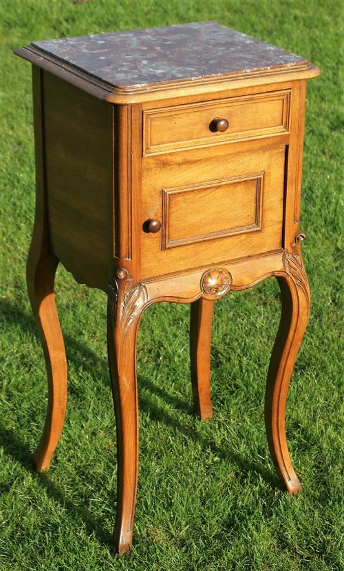 a fine late 19th century french walnut louis xv style bedside cabinet