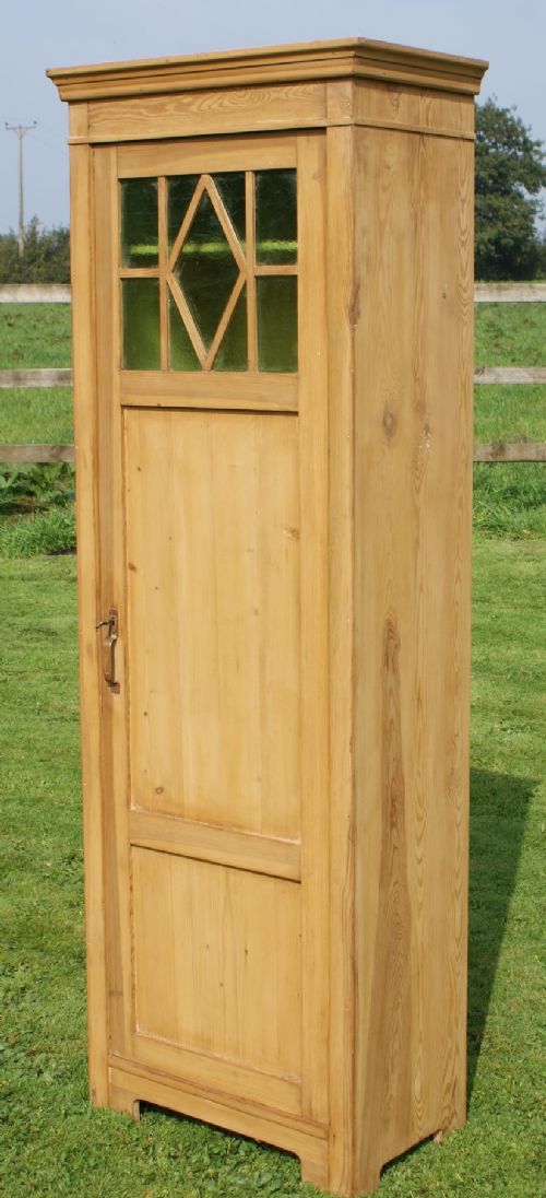 a fine antique german stripped pine kitchen cupboard