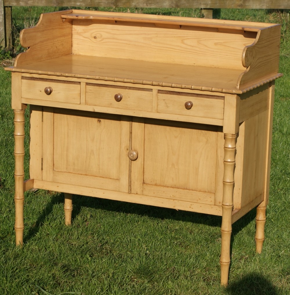 a superb early victorian stripped pine washstand