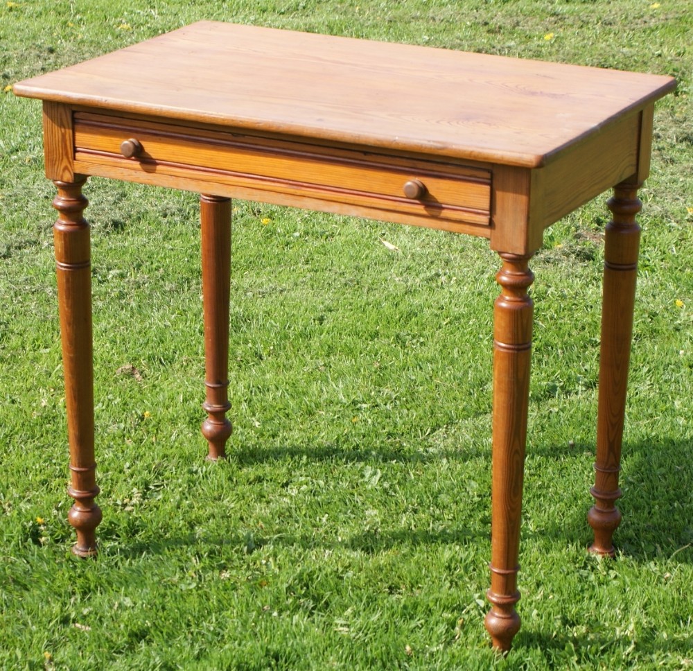 a very pretty french pitch pine side table desk