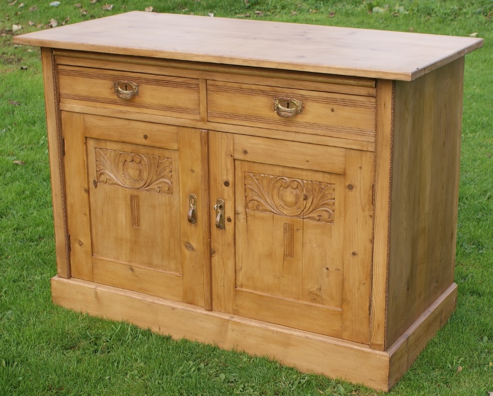 a beautiful east german stripped pine dresser base sideboard