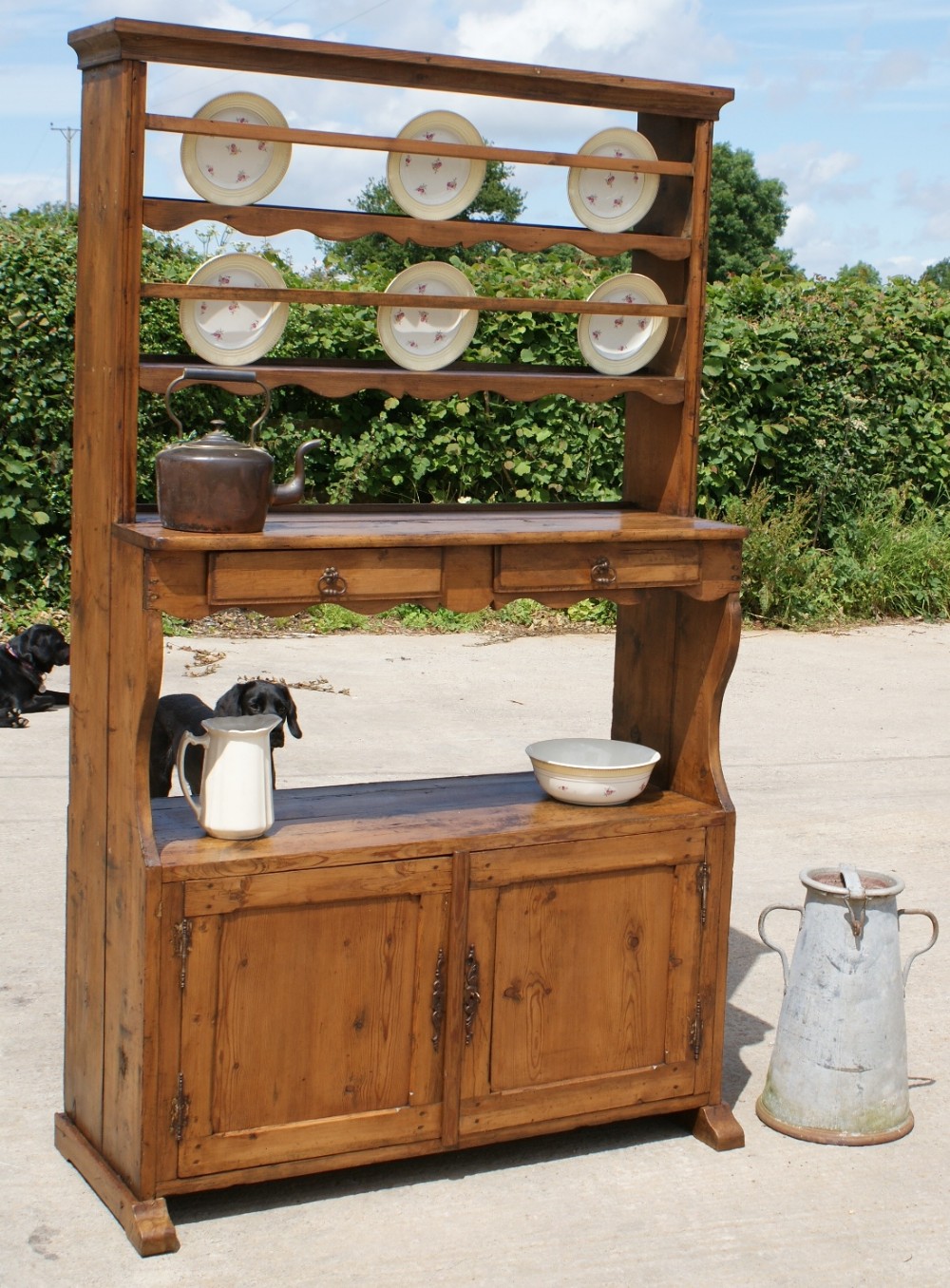 an imposing mid 19th century antique french pine buffet dresser