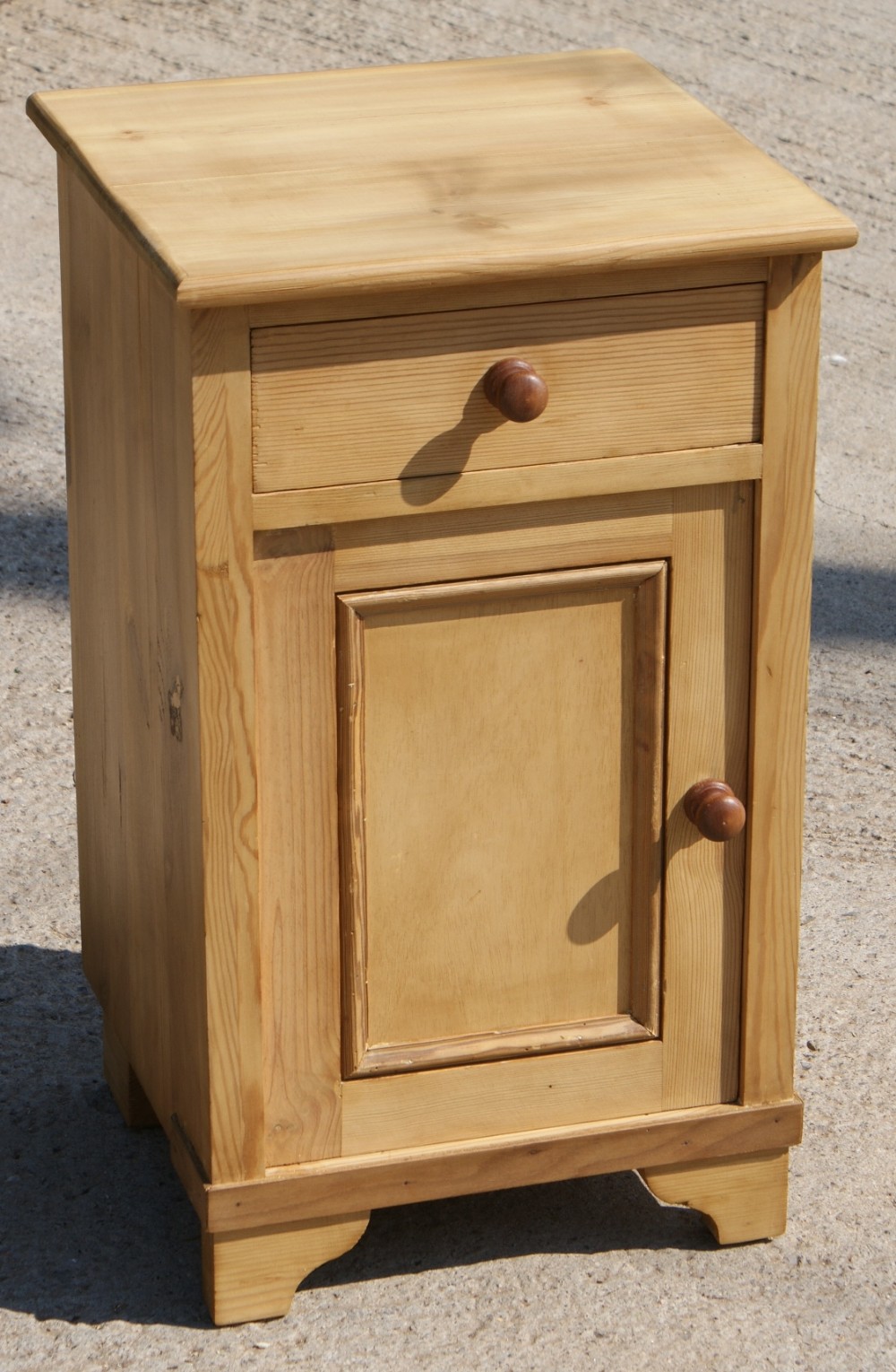 a fine antique solid pine dutch bedside cabinet