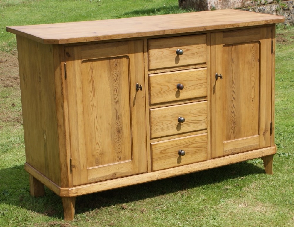 a beautiful large east german stripped pine dresser base sideboard