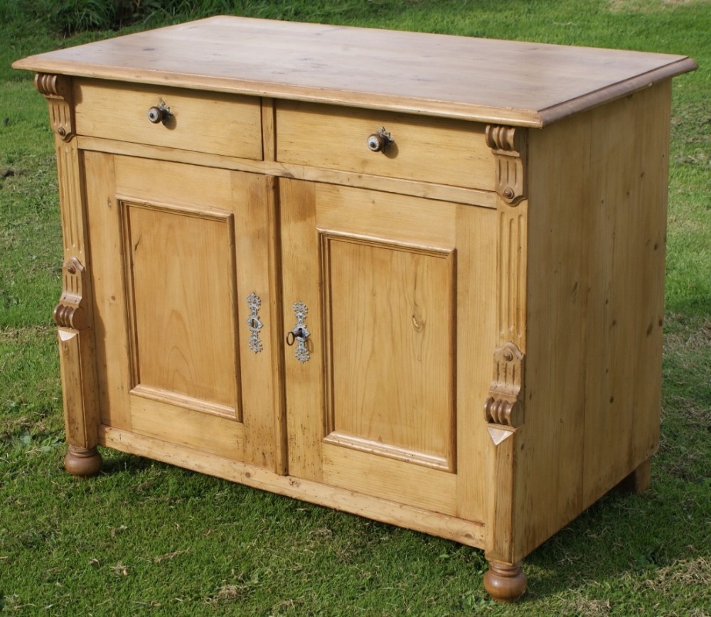 a beautiful east german stripped pine sideboard