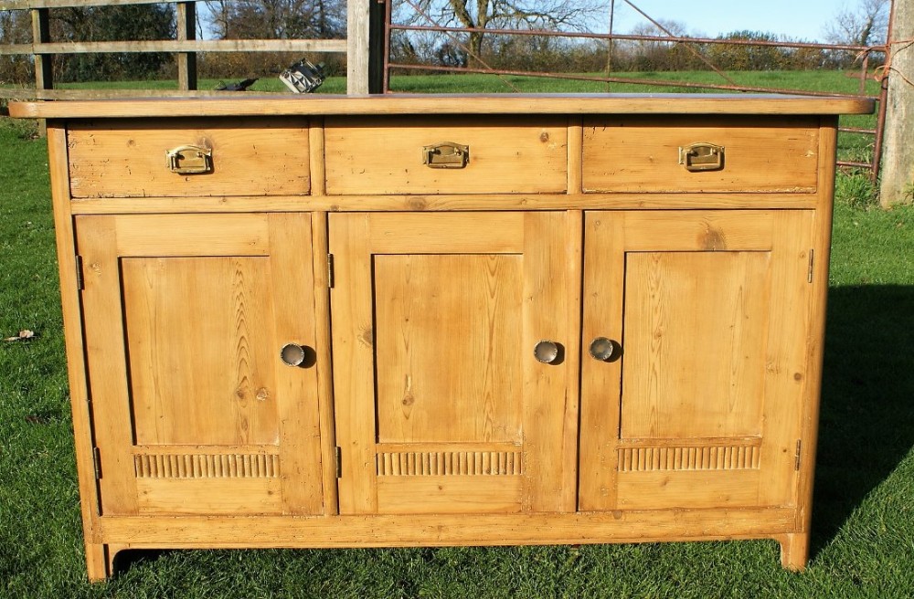 a beautiful large east german stripped pine dresser base sideboard