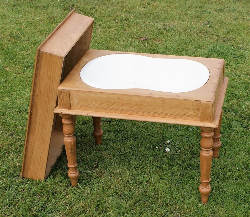 a fine 19th century rare english pine bidet