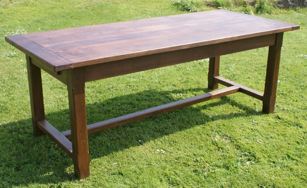 large early 20th century french oak refectory dining table