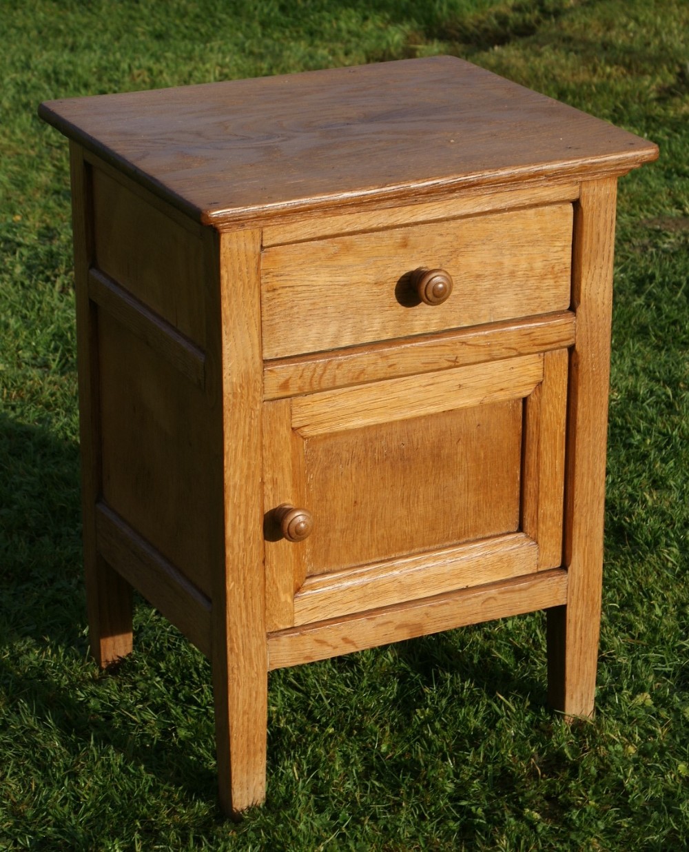 a fine early 20th century french oak bedside cabinet