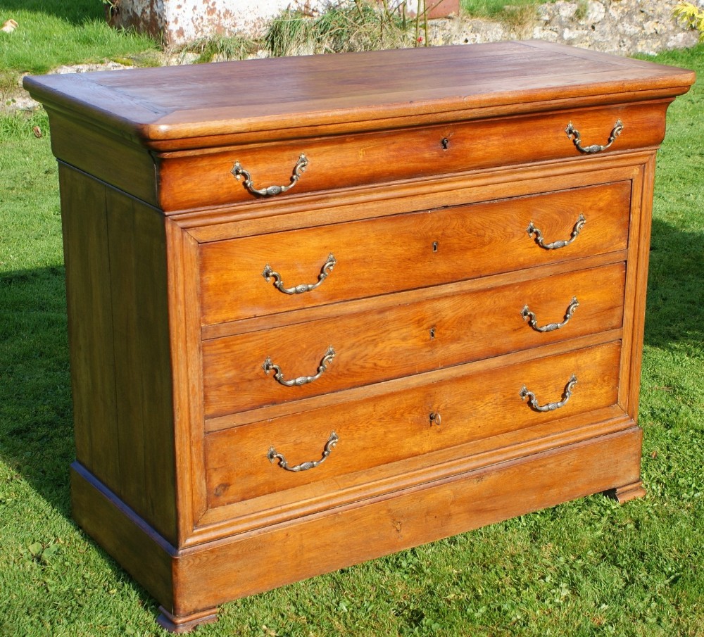 fantastic mid 19th century french louis philippe oak chest of drawers commode