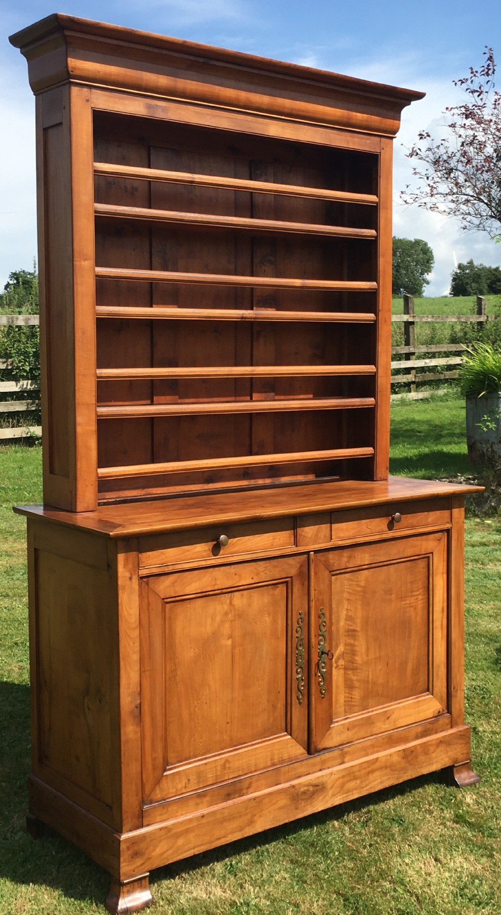 a fine french louis philippe cherry 3 piece dresser buffet